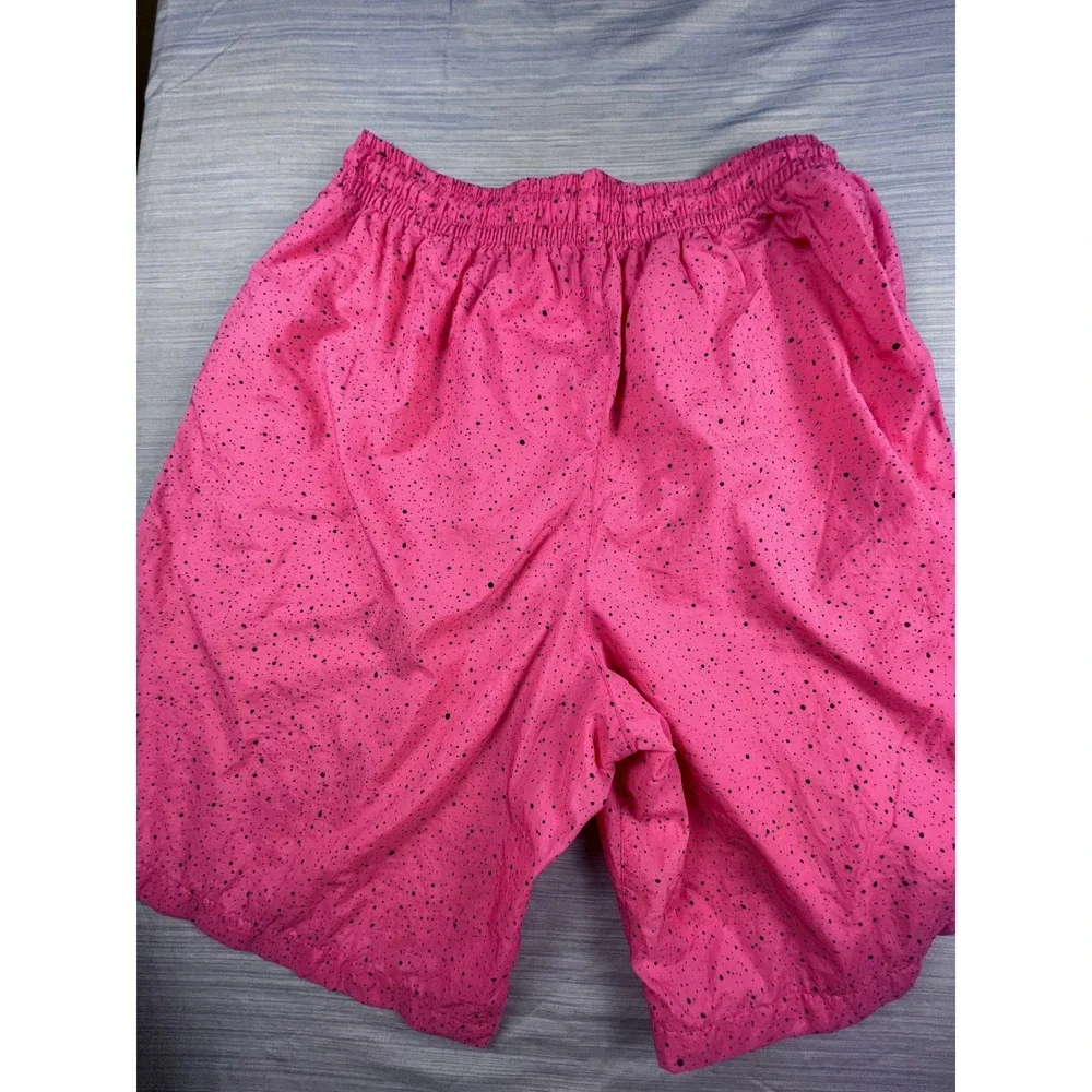 Jordan Mens Pink Black Speckle Jumpman Shorts NeonLogo XXL Basketball Streetwear